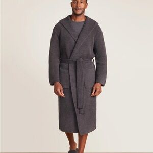 Barefoot Dreams Robe CozyChic Charcoal comfort luxury loungewear sz Lg-xl